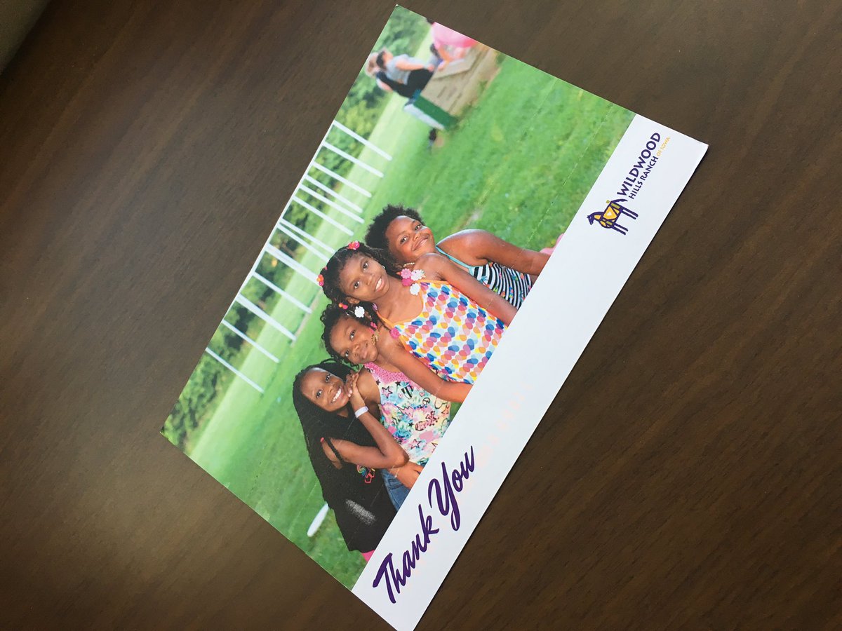 1/2 always nice to get thank you cards from events and non-profits we support. But this one from <a href="/WildwoodRanchIA/">Wildwood Hills Ranch</a> is the best.