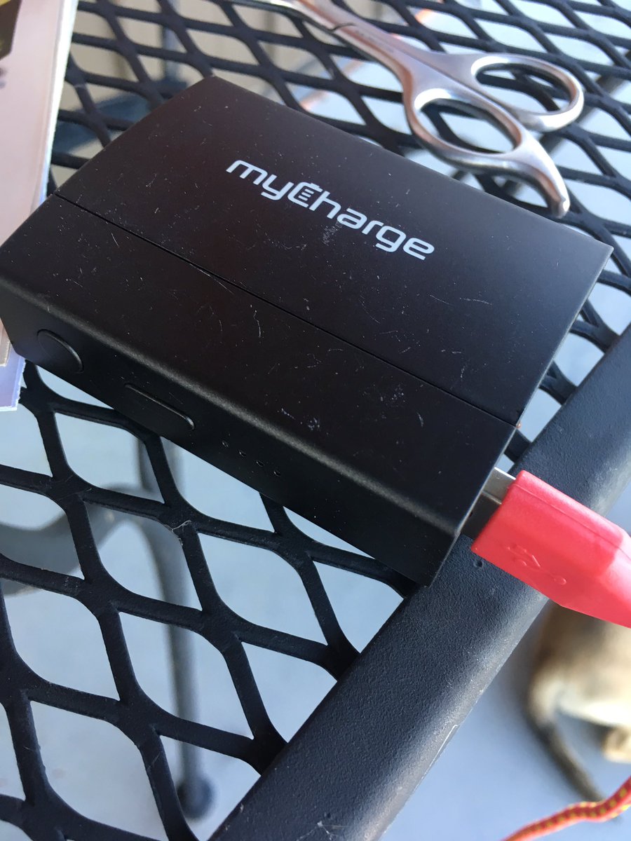 TractorNinja's tweet photo. Weβre at 65% on phone battery thanks to my #nerdy #edc #preparedness side!π€π¬πannnd got give this #mycharge a smashing #edcreview b/c i charged it 4 months ago! https://t.co/ridPE68pPP