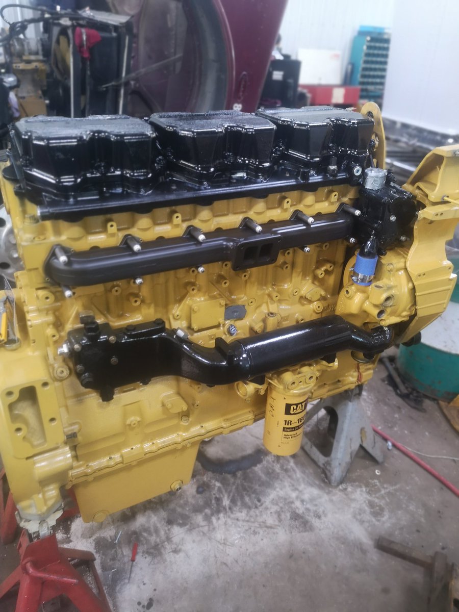 Ironcreektruck's tweet photo. We have a customer who has been pleased with his first Cummins to Cat conversion so he has decided to do another one. Another MXS Cat going single turbo. https://t.co/mnDVMVOiNK
