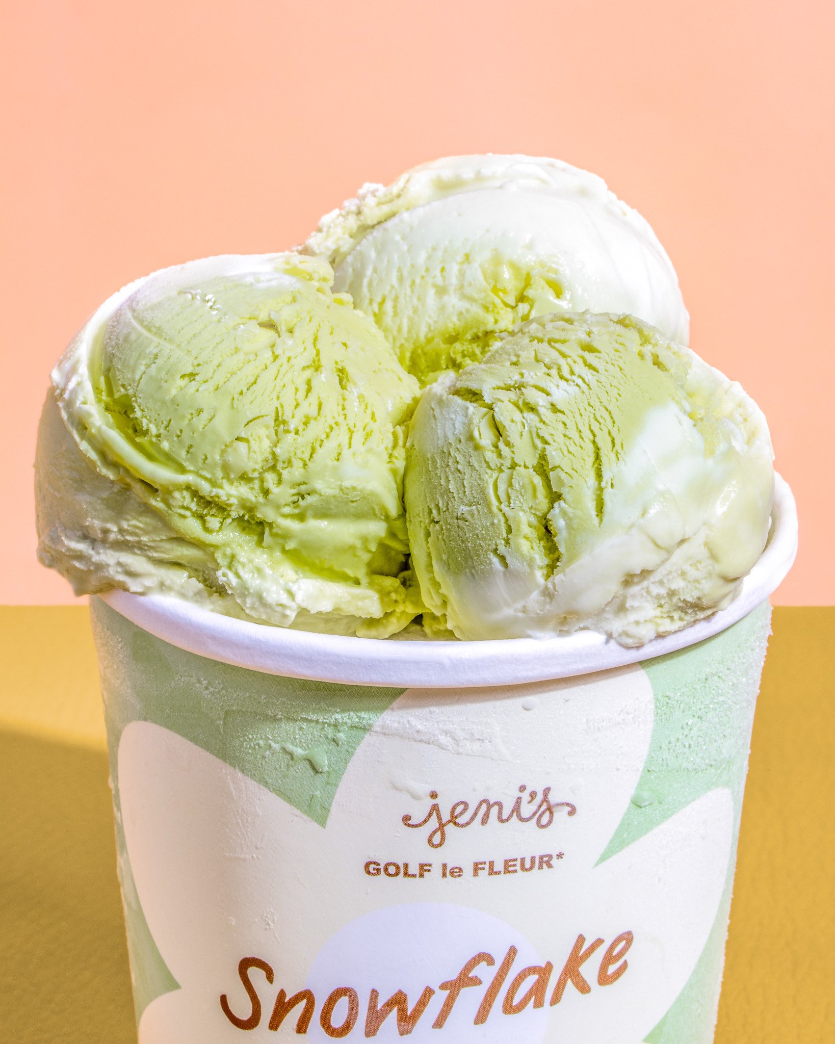 Jeni s Splendid Ice Creams on X Cool and warm. Ivory and green. Snowflakes in summer. What else would you expect when Jenisplendid and tylerthecreator get together Online and at the GOLF WANG