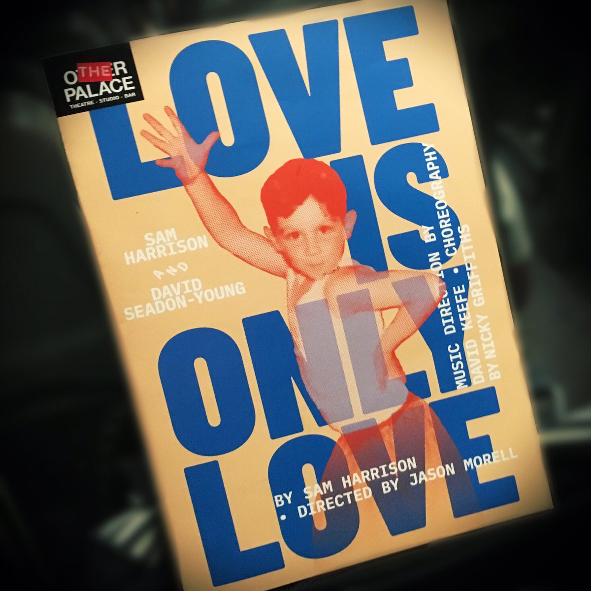 Thank you @Sam_Harrison_ & @SeadonYoung for the laughs and the tears and the love. Sam, your beautiful show is every bit as joyful as I remembered and I hope for news of its next life soon. #LoveIsOnlyLove - on at @TheOtherPalace til Sat 6 Jul - see it if you can!