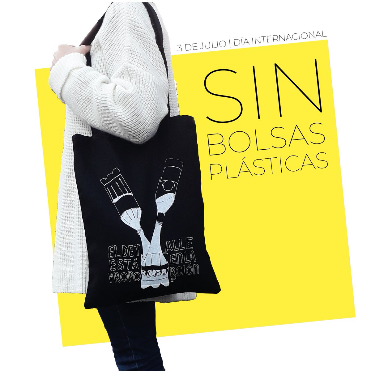 EstudioSimple's tweet image. 3 | Julio Día Internacional sin bolsas plásticas.
El 39.9% del plástico usado en el mundo es para packaging.
Las #SimpleEstudio decimos NO a la bolsa plástica y nos sumamos a la campaña mundial "Si no podés reutilizarlo, rechazalo".
#CORDOBESADA tiene totebags 100% algodón!