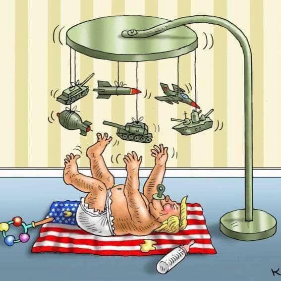 RPulvermacher's tweet photo. President “bone spurs” obsession with military toys and parades https://t.co/7cE9q7uDIP