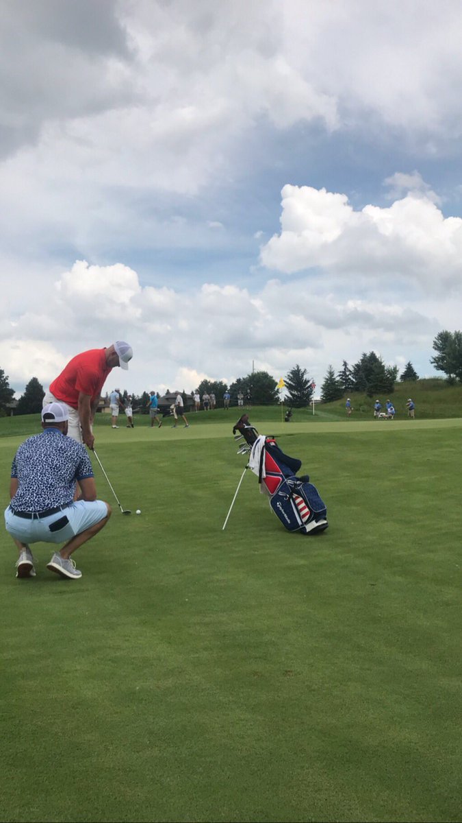 KyleRudolph's tweet photo. A perfect day (and one I’ve been practicing for all year long) teeing off at the @3MOpen Pro-Am! Don’t forget to share your favorite photos using #GolfThatMatters and @3M will donate $3 back to the 3M Open Fund, directly supporting our local communities &amp; charity partners! #ad https://t.co/tL3OqEDyWf