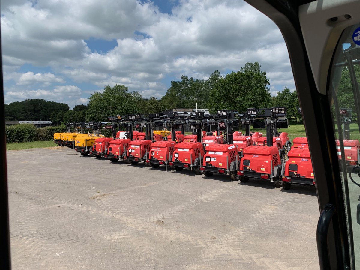 Tower lights delivered and unloaded 5 loads ⁦<a href="/NASSfestival/">NASS</a>⁩ day 1 of our build #bath and west showground #teamalpha
