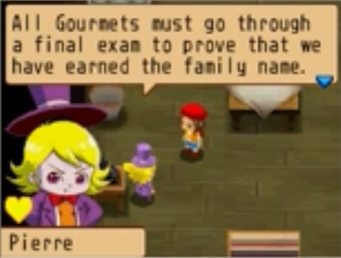 in island of happiness/sunshine islands we meet pierre, who reveals that the fomt gourmet is not an isolated incident but actually just a prominent member of an extensive gourmet family who presumably all dress like that? deepest gourmet lore....