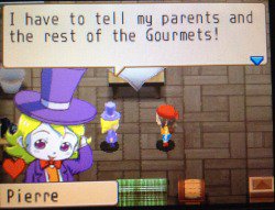 in island of happiness/sunshine islands we meet pierre, who reveals that the fomt gourmet is not an isolated incident but actually just a prominent member of an extensive gourmet family who presumably all dress like that? deepest gourmet lore....