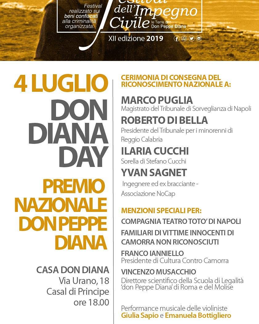 #donDianaday, oggi la consegna del #PremioNazionaledonDiana a quelle personalità che hanno saputo meglio incarnare, nel campo artistico, sociale, religioso, politico, economico, delle professioni, il messaggio di #DonDiana
#premionazionaledonDiana #festivaldellimpegnocivile