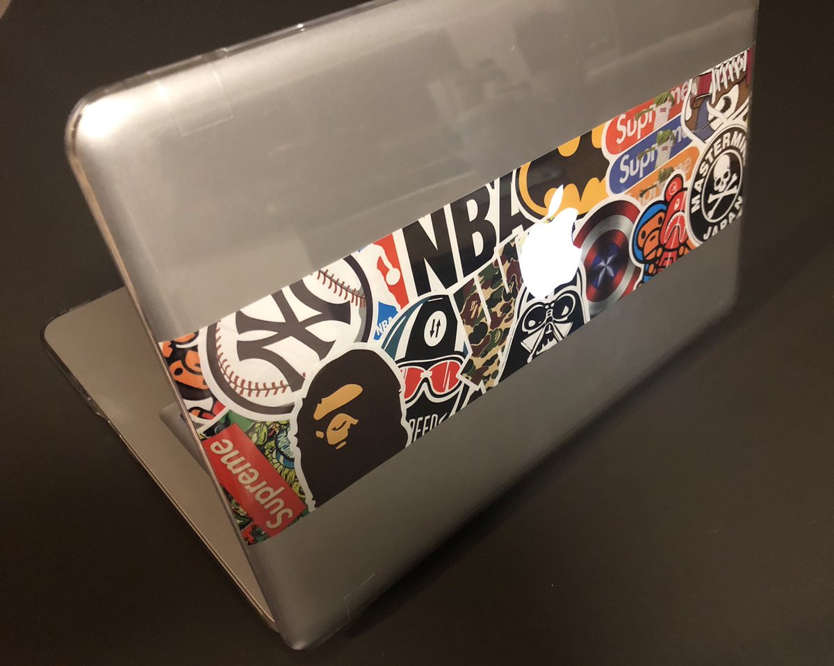 whoisles's tweet photo. I was feeling creative so I pimped out my trusty MacBook Pro. All from individual stickers, took about two hours to complete. https://t.co/8YWNMiDQ62