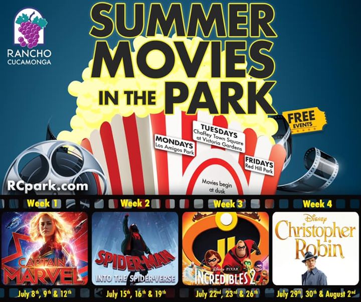 Rancho Cucamonga on Twitter "Summer fav, Movies in the Park series