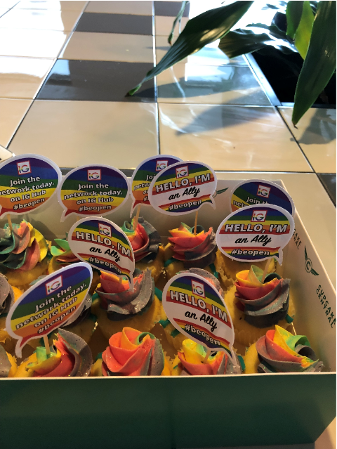 Celebrating #Pride Month yesterday with the <a href="/IGAus/">IG Australia</a> . 
Tara and Tom, IG Open Aussie reps, provided cupcakes for the office! 
IG Open is IG’s network for LGBT+ staff and their straight allies.