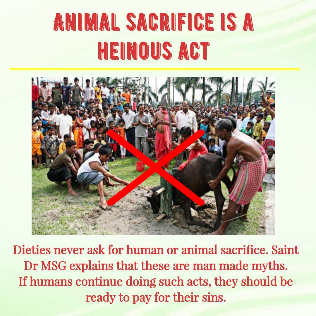 How could God be pleased with the offering of life of His creature as a sacrifice for the wellness of others #MSGPreaches #ShunSuperstitions