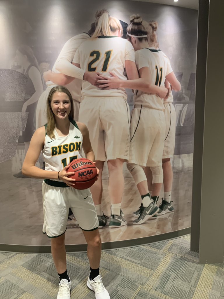 abby_schulte24's tweet photo. I am very excited and grateful to announce my commitment to continue my education and play basketball at North Dakota State University! I want to say a huge thank you to my family, coaches and teammates for being there for me and supporting me every step of the the way! 🏀💚💛 https://t.co/kZ6XucMSZq