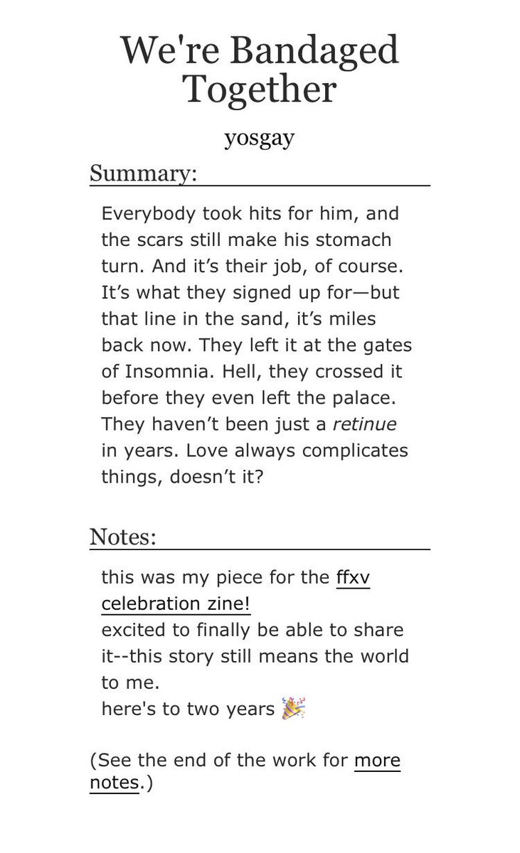 Ffxv Celebration Zine Ffxvcelebration Twitter