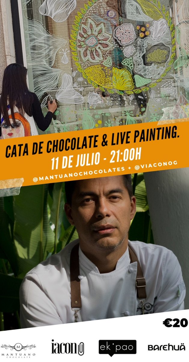 Barehua_sp's tweet photo. Os invitamos a una velada provocativa entre chocolates vino y arte! #calledelleon23 #Barriolasletras #Madrid
Imperdible! https://t.co/hIm918LoRR
