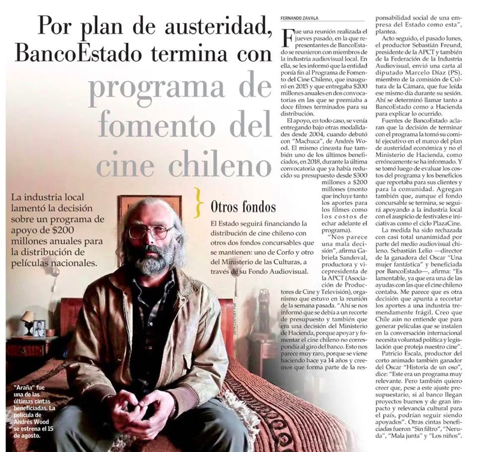 API_Chile's tweet photo. Que no nos metan goles en el cine como en el fútbol. Api rechaza enérgicamente el cierre del programa de Cine Chileno de #BancoEstado #DefiendoCineChileno https://t.co/A1gviosE5b