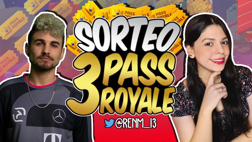 🥳SORTEO DE 3 PASES ROYALE🥳

⬇️ Requisitos: 
- SEGUIRME 
- SEGUIR A @Renm_13 🐥  
- DAR FAV &amp; RT ❤️🔄
- ETIQUETAR A UN AMIGO‼️

✅ Ganadores el Domingo 07/07/19 
☘️ Pago por PayPal‼️