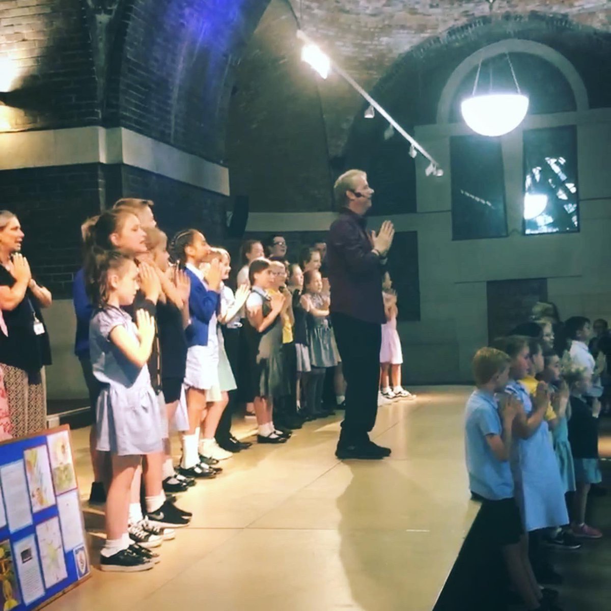 Thank you to my incredible choir from @stvincentsrcp and @stjoes21 in Liverpool. Your gift of song and energy over two days at the “Eucharistic Voices” concerts was an inspiration to all of the schools who attended.  Can’t wait to sing with you again!🎵 #JohnBurland