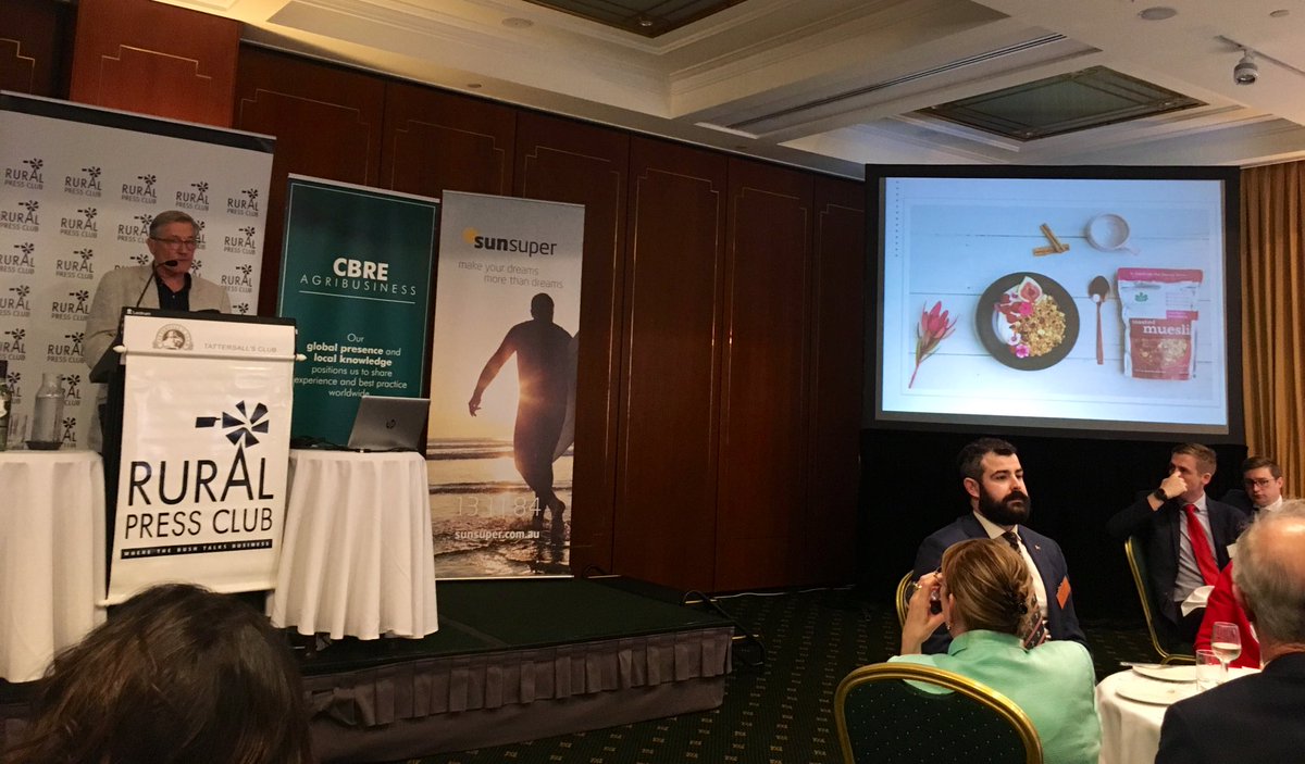 rachaelcbradley's tweet photo. “We are a genuine paddock to plate story” Martin Brook @_Brookfarm_ speaking at @RuralPressClub on value adding through experiences, authenticity and sustainability. Such a brilliant storyteller and inspiration to the industry. #valueaddingag https://t.co/D2WTwtpVfi