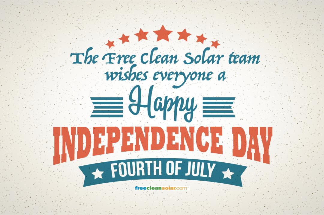 FreeCleanSolar's tweet image. We wish you a happy 4th of July from our family to yours.

#July4th #Independence #SolarHoliday #FCS #SunWatts