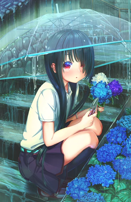 雨の日の絵 