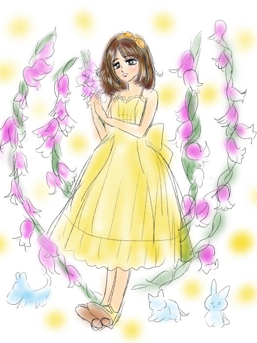 7月4日の誕生花は 捩花 ネジバナ です 花言葉は 思慕 他 誕生花うんちくペ 愛ちん ゆめみ愛 のイラスト