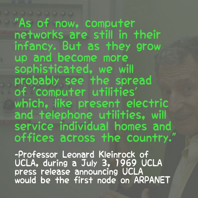 Ucla 1969 Computer 1969: UCLA issued a press release to announce that it