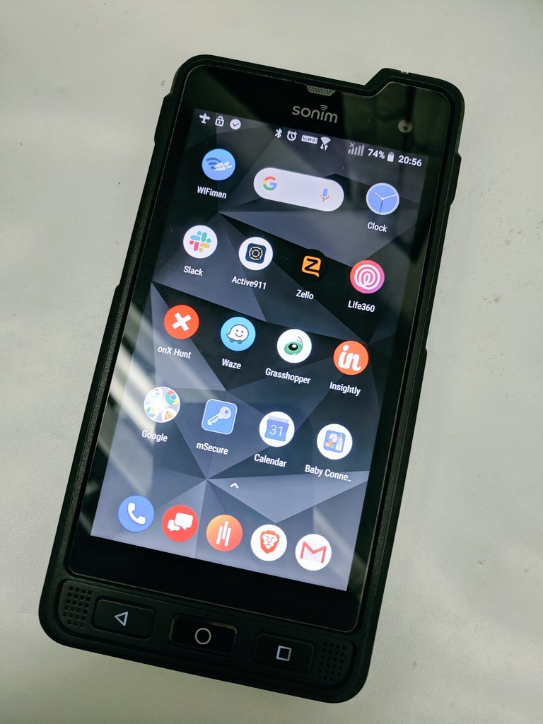 jdlee77's tweet photo. Finally a phone made for ME! @sonimtech #XP8 Tones dropped at 0600 and battery is 74% at 2100!!! #firstworldproblemssolved #newphone #aphonethatkeepsonphoning https://t.co/ahI1Smlzls