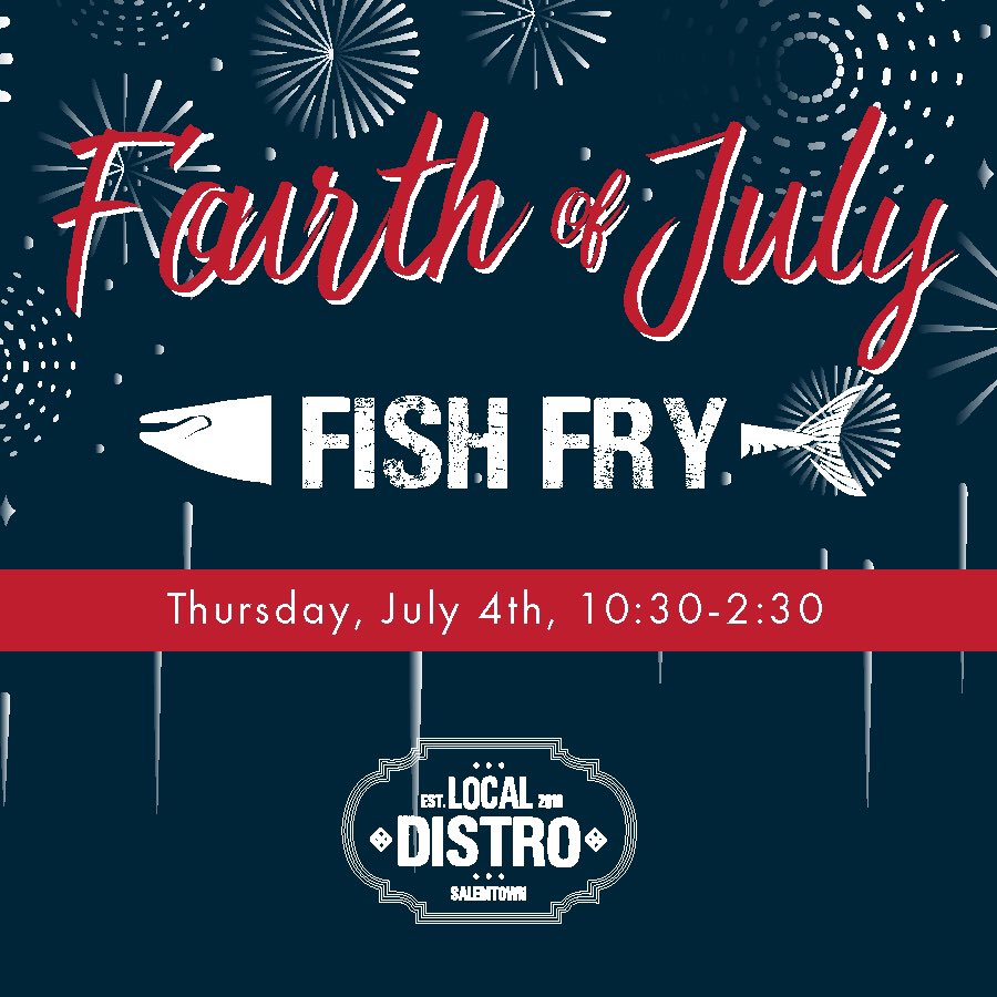 Come celebrate America’s Birthday with 4 hours of Fried Fish! Fish Po Boys ($7.77) - Fish Meal ($9.99) Select Beer ($4.44) 💥 🇺🇸 🐟 #thelocaldistro #nashvillejuly4th #nashvillefishfry