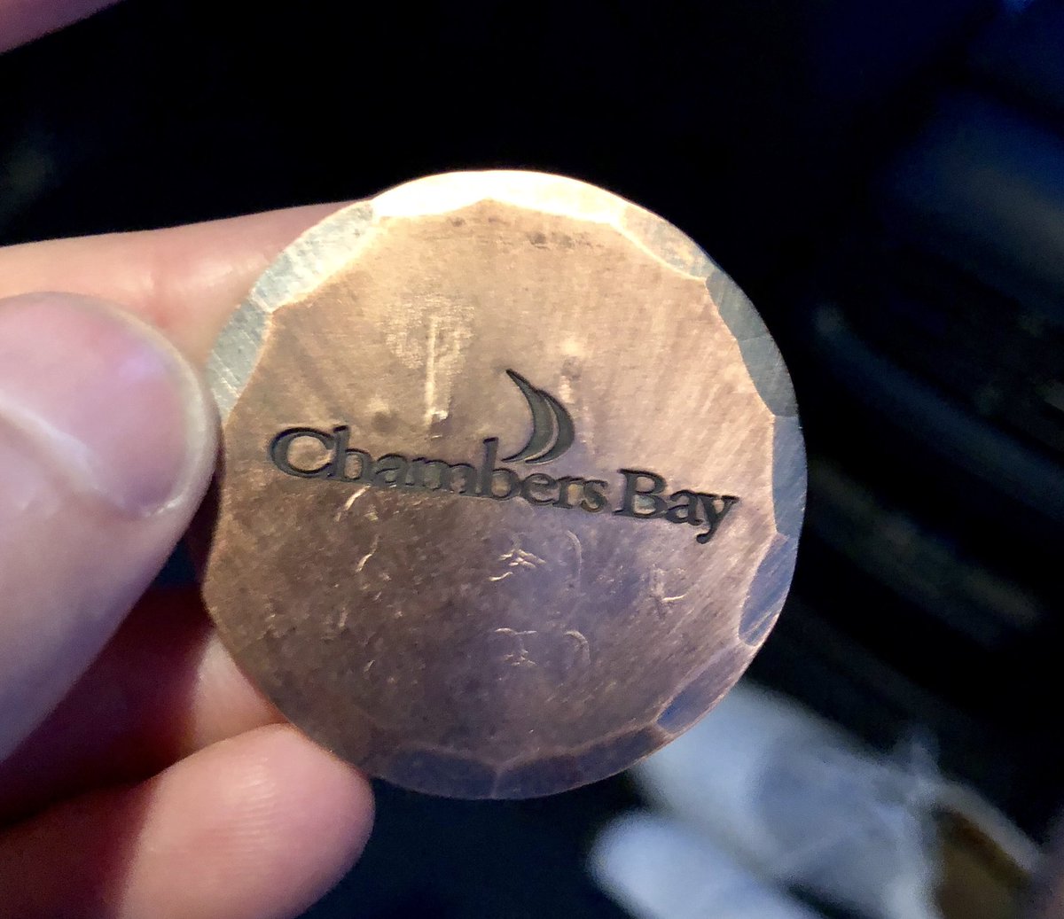AndrewPutnam1's tweet image. Thanks @ChambersBayGolf for the cool marker! #TheOpen