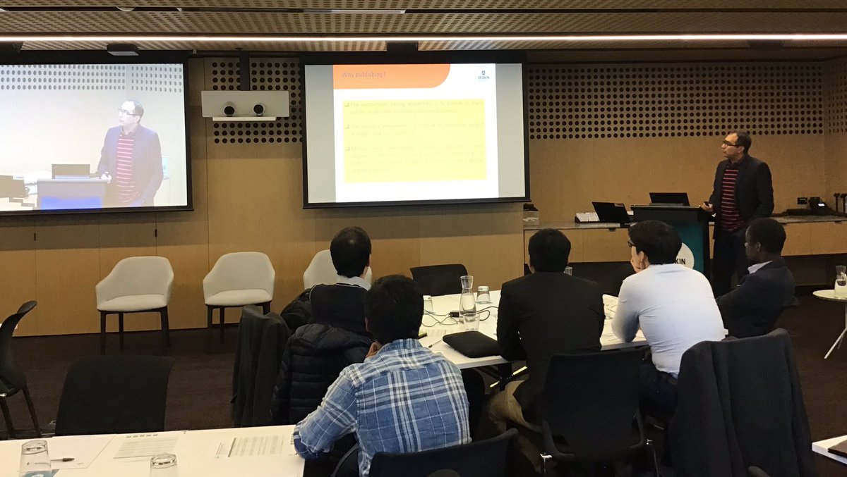 domdagbui's tweet photo. Dr Reza Hosseini giving the PhD students some tips on publishing research outputs.”don’t take reviewer comments too personal” he says. “Publish with others and be a reliable team player” @morehosseini @arcom_uk #DeakinUniversity #infraestructura https://t.co/QEq7V8j2Ig
