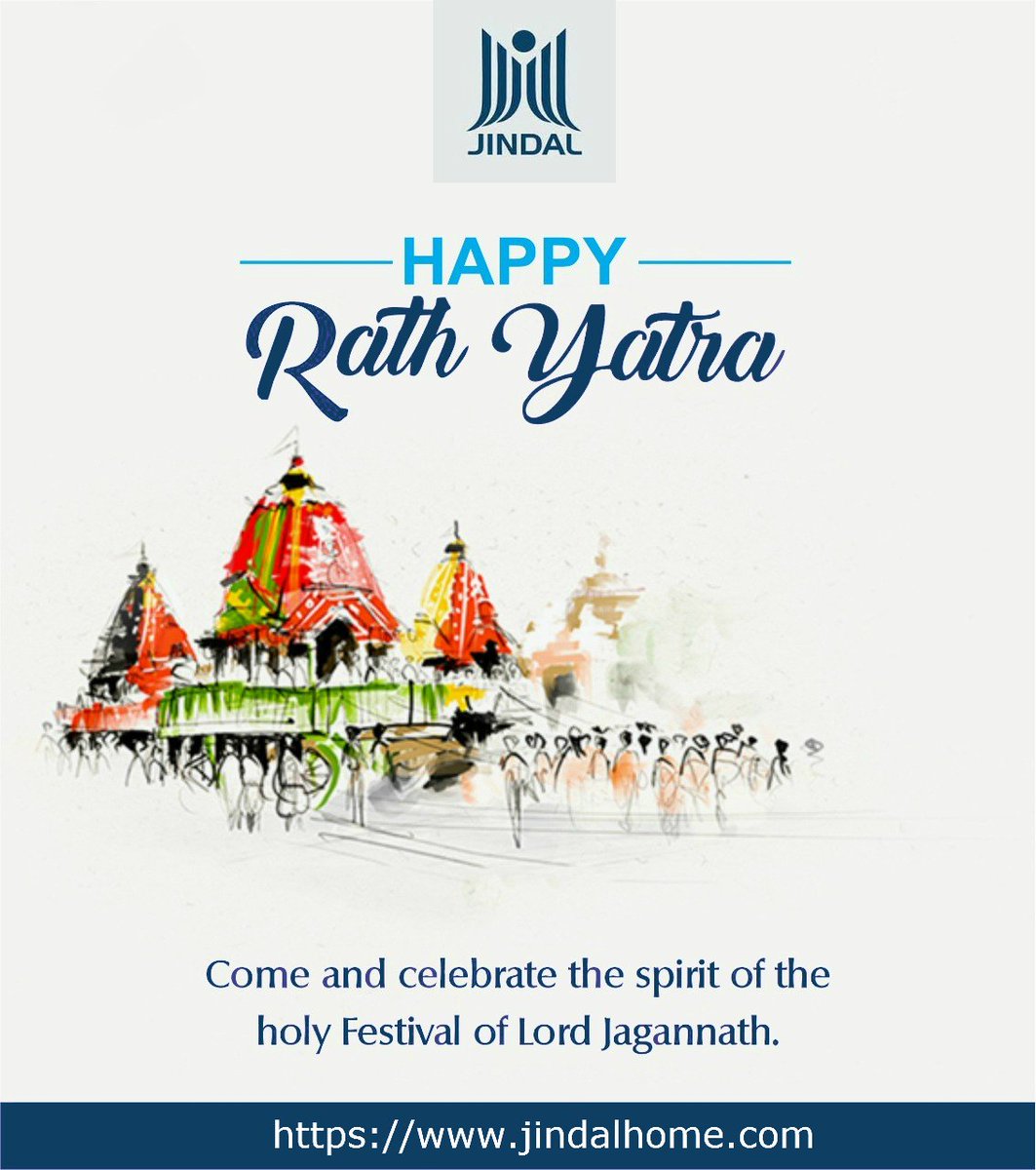 🚩 Happy Rath Yatra 🚩
Come and Celebrate the Spirit of the Holy Festival of Lord Jagannath. #HappyRathayatra #RathYatra #RathYatraFestival #RathYatra2019 #RathYatraAhmedabad #Jagannath #JaiJagannath #jindalhome #Textilemill #jindalhomeahmedabad #ahmedabadtextile