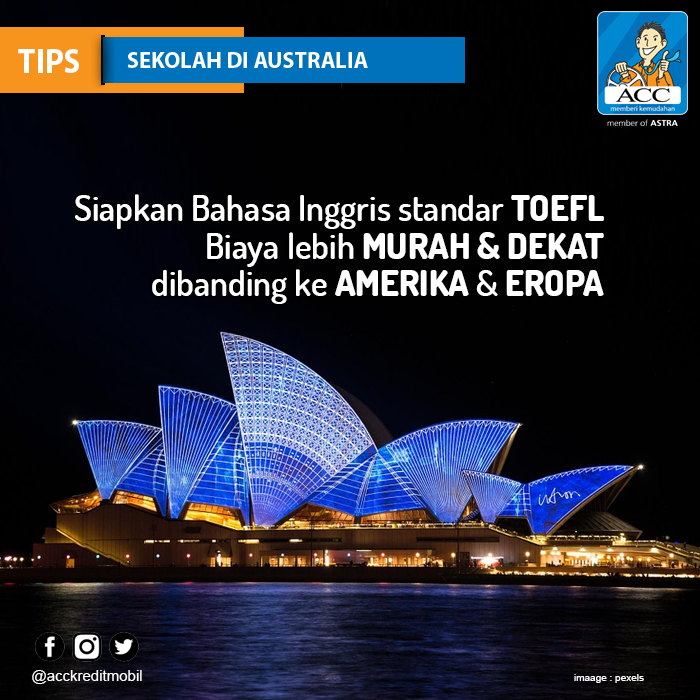 acconeid's tweet photo. Australia jadi tujuan favorit bagi pelajar Indonesia dalam menempuh studi. Persiapkan dengan matang kemampuan berbahasa Inggris karena Australia menggunakan Bahasa Inggris sebagai bahasa resmi. Untuk tambahan biaya pendidikan ke LN, manfaatkan pinjaman multiguna ACC #ACCFinancial https://t.co/wqO6LXLmwA