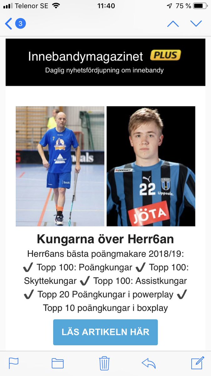 emilstrandell's tweet photo. ”Magget” - en gång i tiden ett måste i brevlådan för alla innebandynördar som undertecknad. Nu mest ett sorgligt clickbait-projekt helt utan nivå eller krav! ”Kungarna av div 6”... #innebandy #magget https://t.co/9OIRyHyIxD