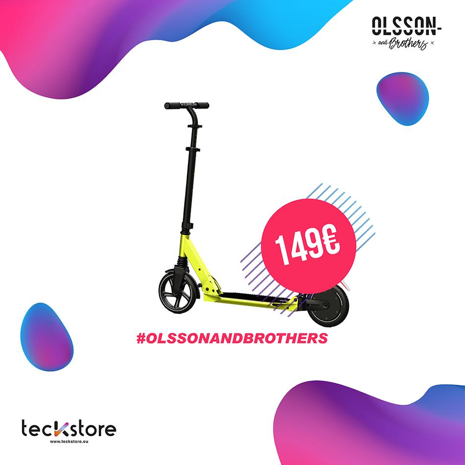 Empieza este #FelizJueves  sobre ruedas con este patinete eléctrico de Olsson &amp; Brothers. Y  decimos "este" porque sólo nos queda uno. Recuerda que enviamos desde  España y con garantía oficial de 2 años

teckstore.eu
#olssonandbrothers