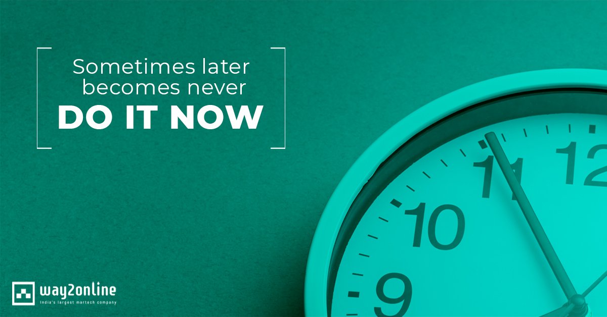 TheWay2Online's tweet photo. Procrastinating must be avoided to achieve success. 
#success #quotes #procrastination #successtips #way2online https://t.co/3OvGf75Lwj