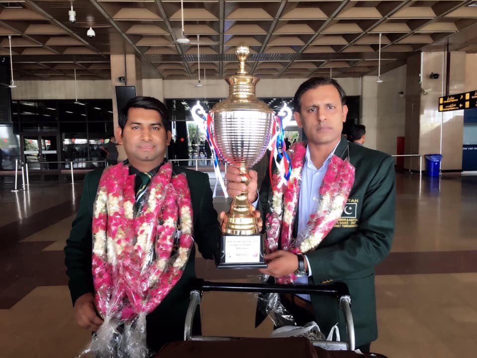 shanatveets's tweet photo. Congratulations to Asjad Iqbal and Muhammad Bilal on making #Pakistan🇵🇰 proud by winning Snooker World Team Cup 2019, beating India by 3-1 in Qatar🏆 https://t.co/Pfj3kJYe2S