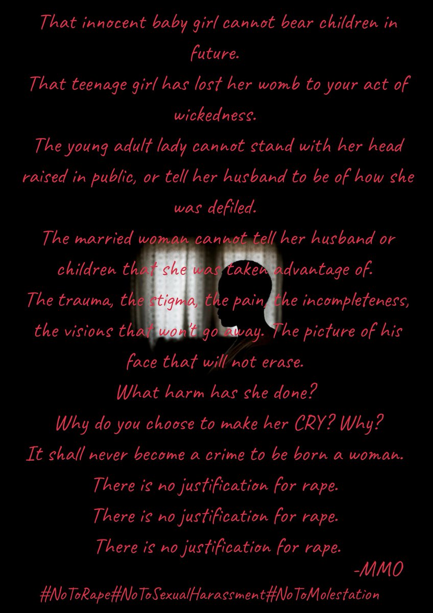Mentor_MMO's tweet photo. #NoToRape
#NoToSexualHarassment
#NoToMolestation
#ProtectTheWoman https://t.co/I6K4g4fIlh