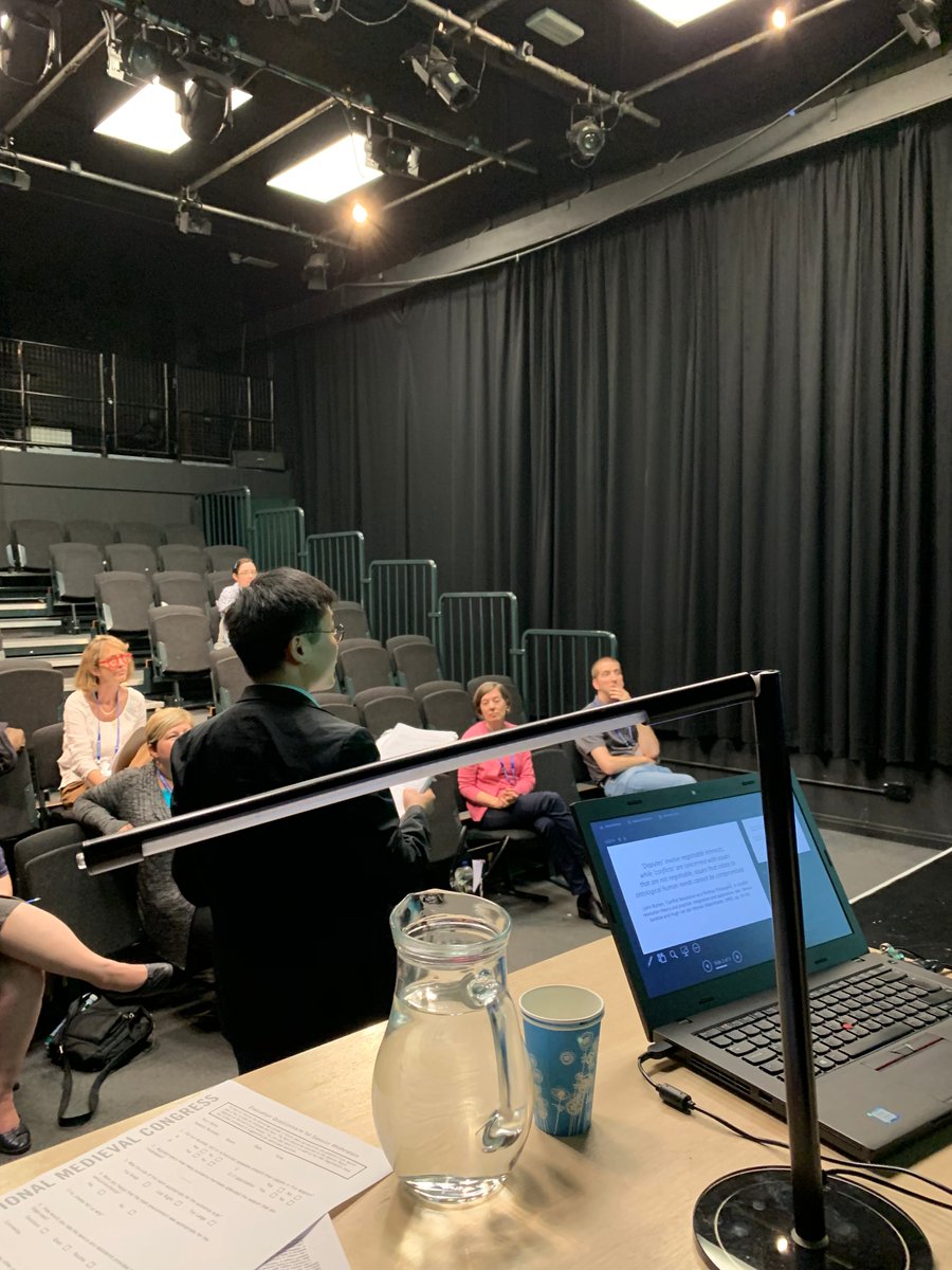 EPISCOPUSorg's tweet photo. @evangatti @kalanicraig @octavia_augusta Our Second presenter was Jae-keong Chang, a PhD student @EdinburghUni  
Chang is working on Lanfranc of Canterbury &amp; charismatic leadership in conflict management and resolution. (@PotBConf I told him we'd follow up w/ notes from #PoB4!) 
#EPSBrevia #s1409 #IMC2019 https://t.co/7cdj7uSADw