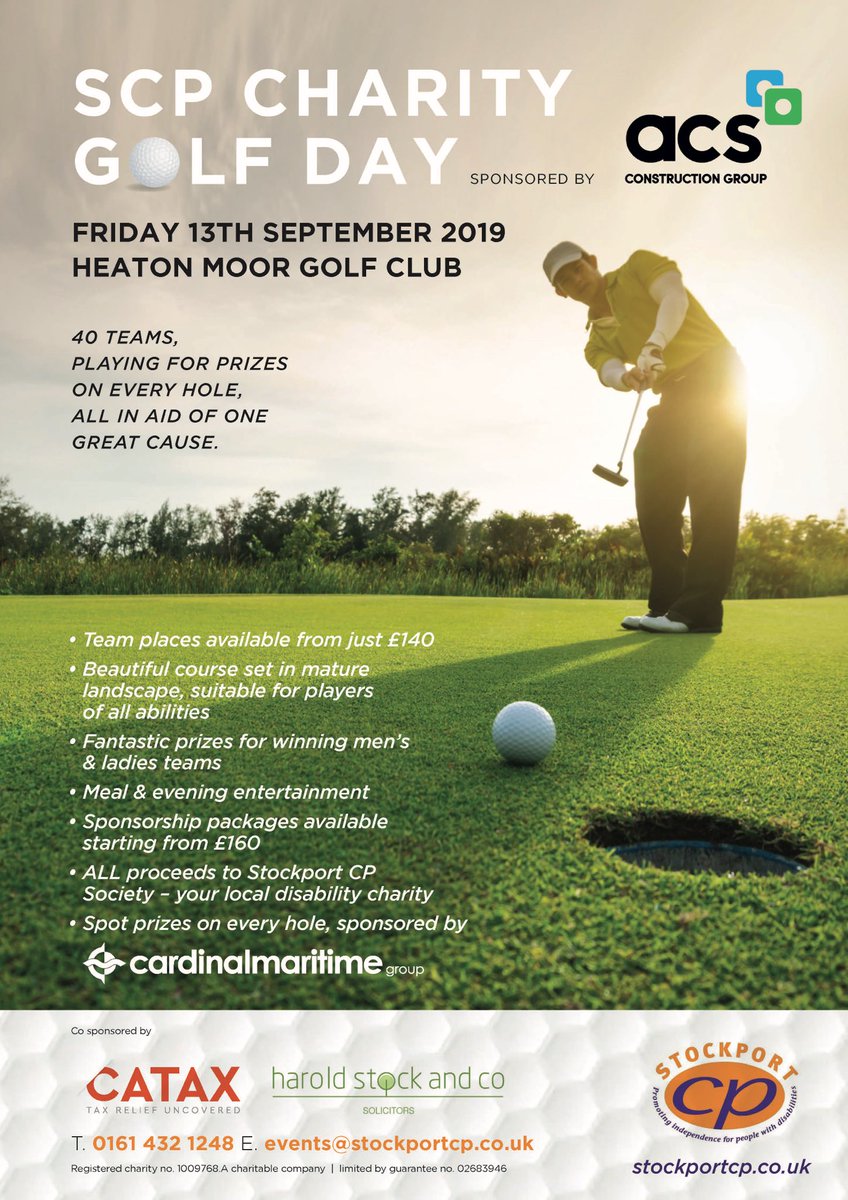 Origin Logistics are proud to be supporting the Stockport CP charity golf day ⁦@StockportCP1953⁩ on Friday 13 September @ Heaton Moor Golf Club as the Mini Competitions Sponsor, raising funds for a great cause! #greatcausegreatcourse