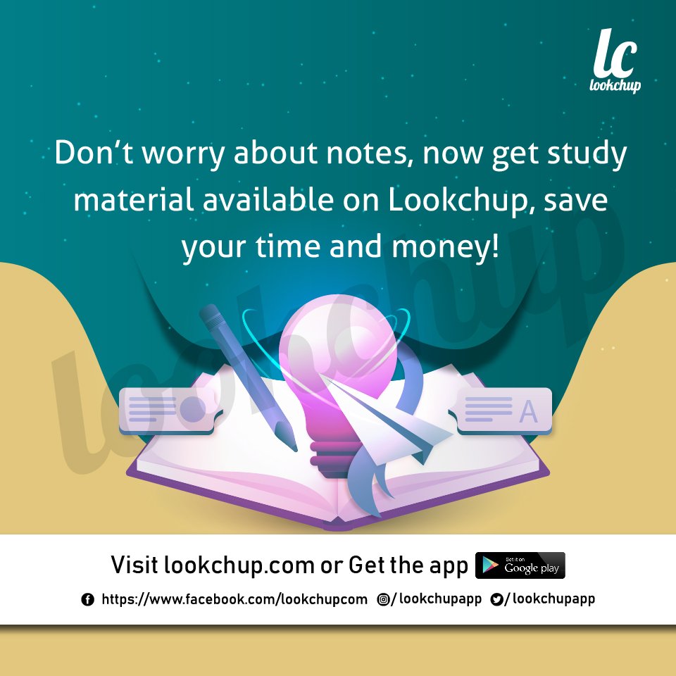 lookchupApp's tweet photo. Don’t worry about notes, now get study material available on #Lookchup, save your time and money! - https://t.co/TGF54dyxiL
#educations #RathYatra #RathYatra2019 #learning #LearningAtCity19 #SocialNetworks #SocialNetwork #ThursdayThoughts https://t.co/R77CMgXNhJ