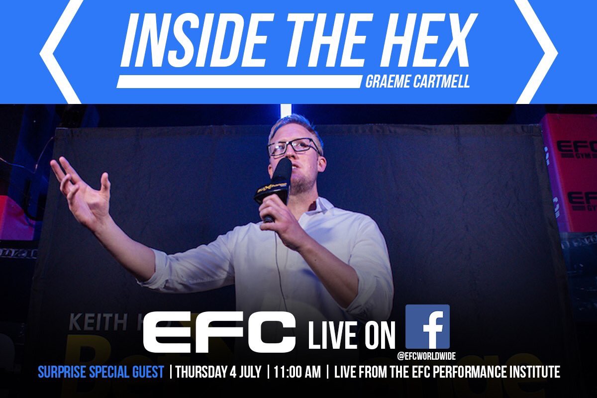 INSIDE THE HEX with <a href="/EFCGraeme/">Graeme Cartmell</a> is back tomorrow morning with a special guest with a big announcement! Drop your questions, comments and topics you want covered below ⤵