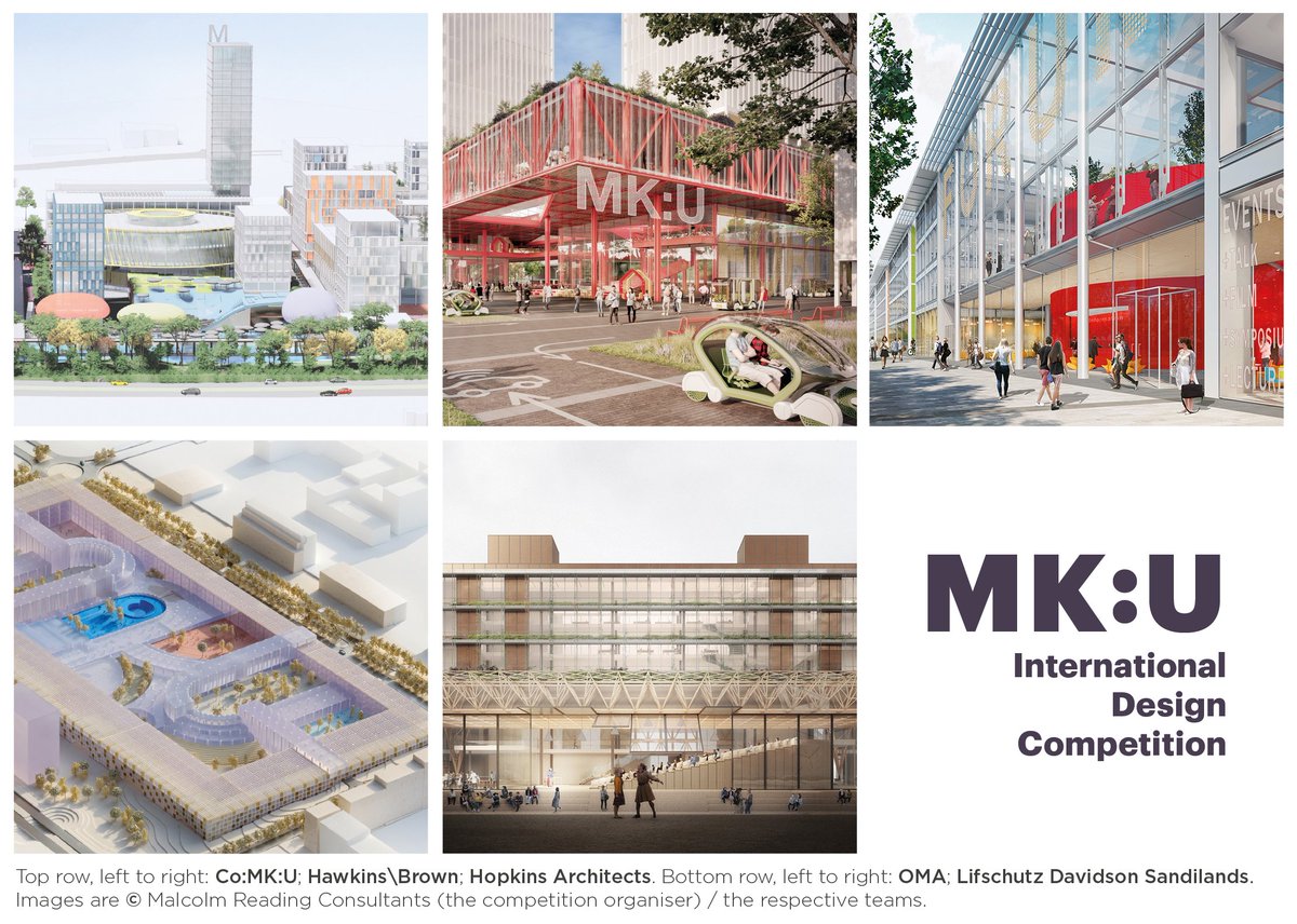 Revealed: Plans by finalists in £188m Milton Keynes university [MK:U] contest @malcolmreading (my fave: OMA with @BuroHappold Engineering, Nicholas Hare Architects, @CarmodyGroarke, @GalmstrupLtd , @PlanitIE architectsjournal.co.uk/news/revealed-…