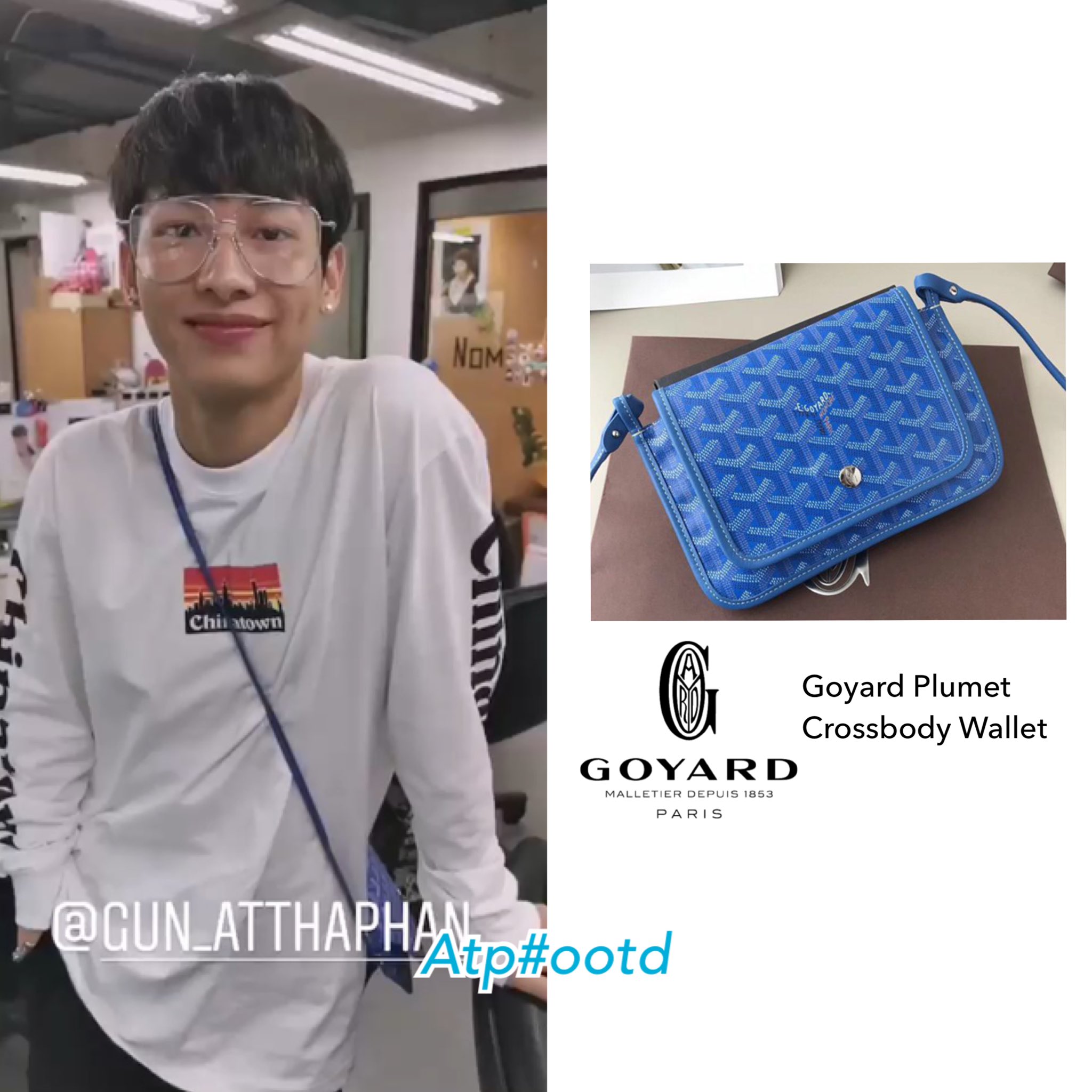 Atp#ootd on X: 190704 - @AtthaphanP via tamagodji's IG Story .  #กันอรรถพันธ์น่ารักกว่าที่คิด was wearing Goyard Pl