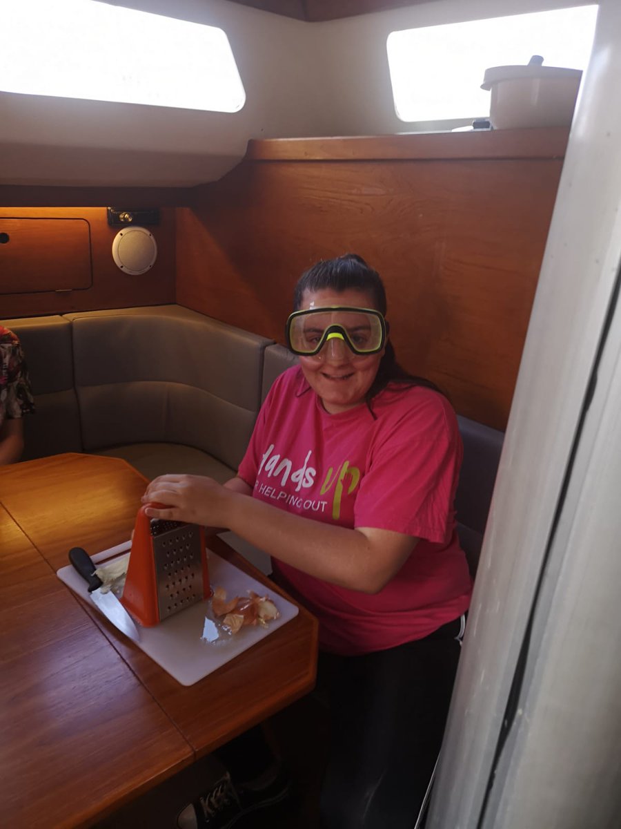 ChallengeWales's tweet photo. We've got the perfect solution to chopping onions without crying #AdventureWales #ApprenticeShipCup #Sailtraining https://t.co/bBYjXelEGy
