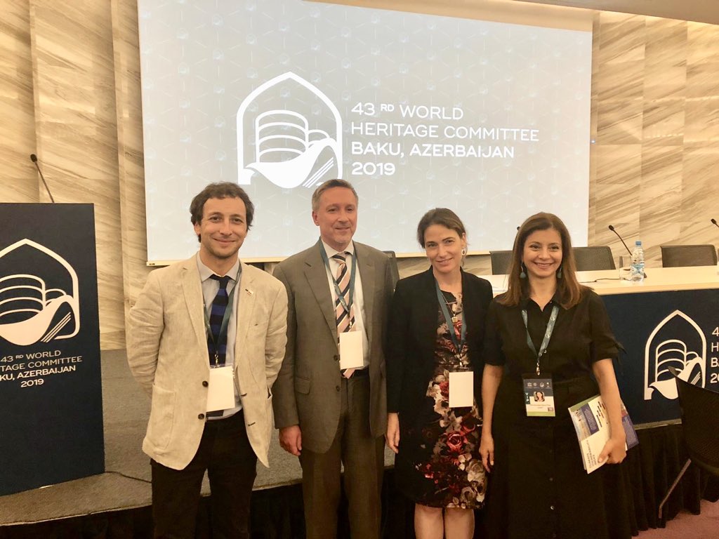 emiliodelacerda's tweet photo. En la 43COM de Patrimonio Mundial de @unesco en Azerbaiyán, participamos junto a @ErnestoOttoneR, @AndrewSPotts, @marcyrockman, @DanaFiras1 y @ICOMOS en el panel “Mobilizing Cultural Peritaje for Climate Action”.
Se lanzó el documento “Climate Change and Cultural Heritage” https://t.co/7r6d6AgKQO
