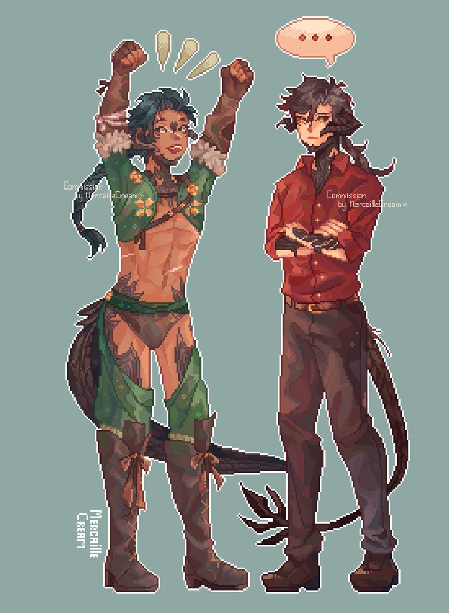 MercailleCream's tweet image. Two pixel dolls commissioned by @finowlly ! Their characters are gorgeous sobs—
#pixelart #commission