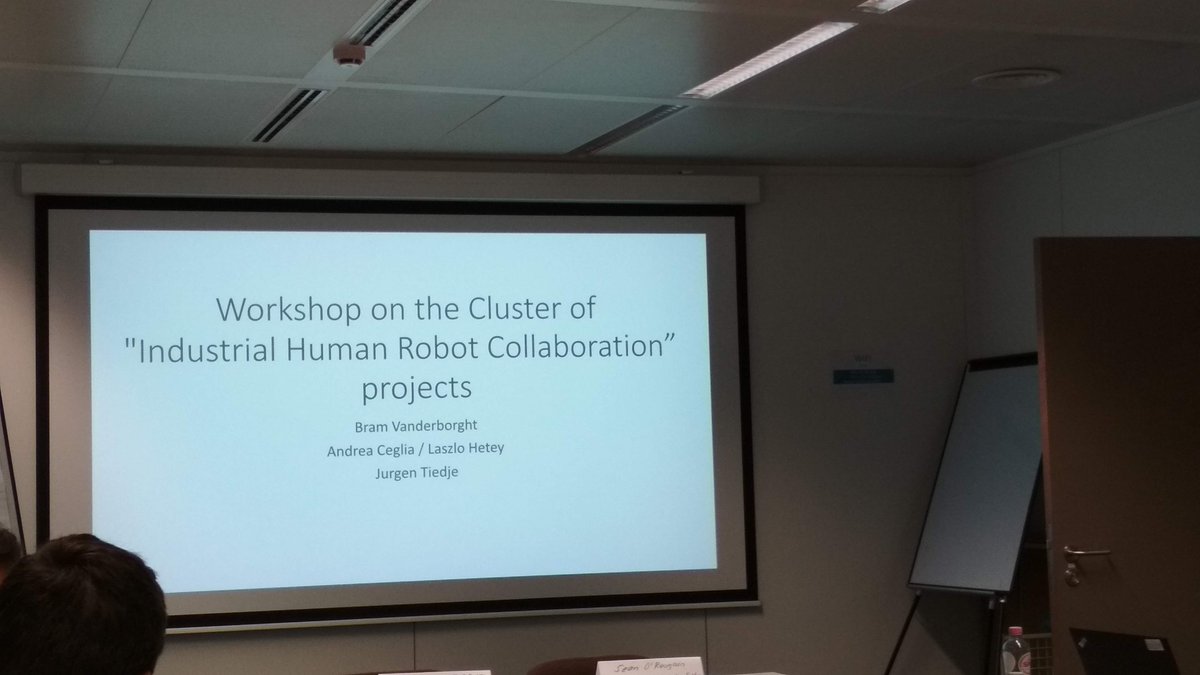 @FDimeas from @collaborate_eu participated in the workshop for the future of 'Industrial human-robot collaboration' that took place in Brussels on July 1st. Along with related @EU_H2020 projects, we discussed the prospects of human-robot collaboration in the #EU.