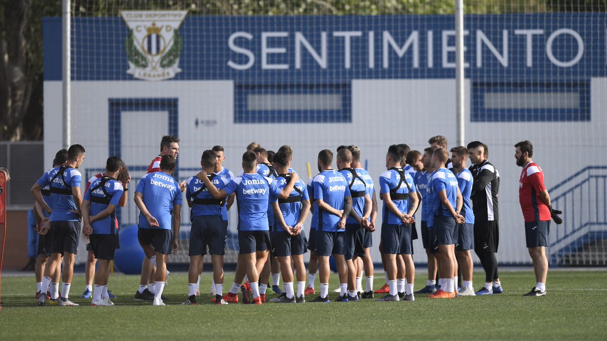 Los jugadores del Leganés, en el primer día de pretemporada.