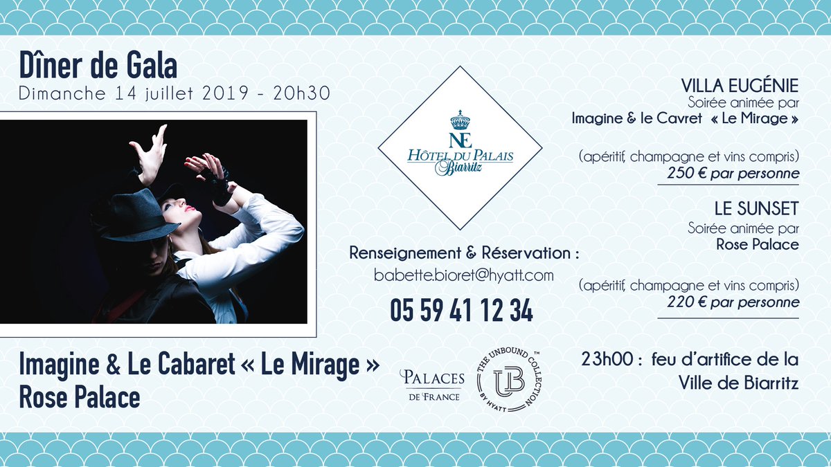 Vivez un dîner de gala inoubliable à l'Hôtel du Palais ! 🎉